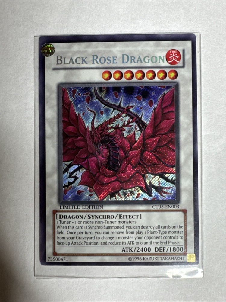 YUGIOH • BLACK ROSE DRAGON • SECRET RARE • CT05-EN003 • LIMITED/E • NM