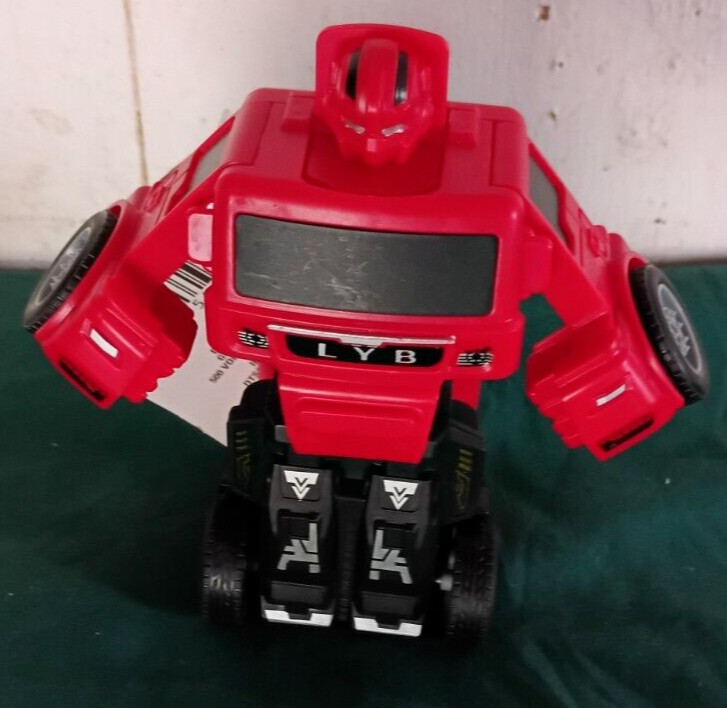 new 8 Turbo Wheel Transforming Truck Red  tank fire rescue Ages 3+