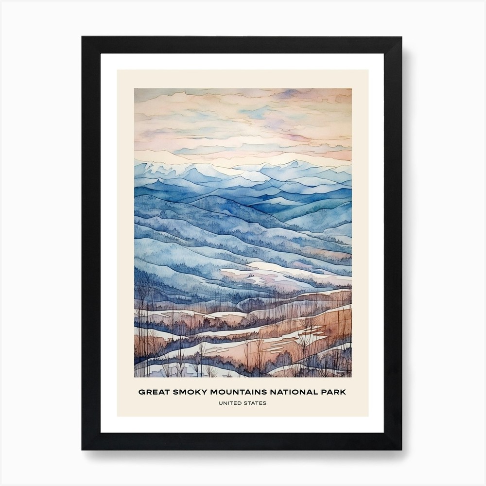 Great Smoky Mountains National Park Framed Wall Art Poster Canvas Print Picture