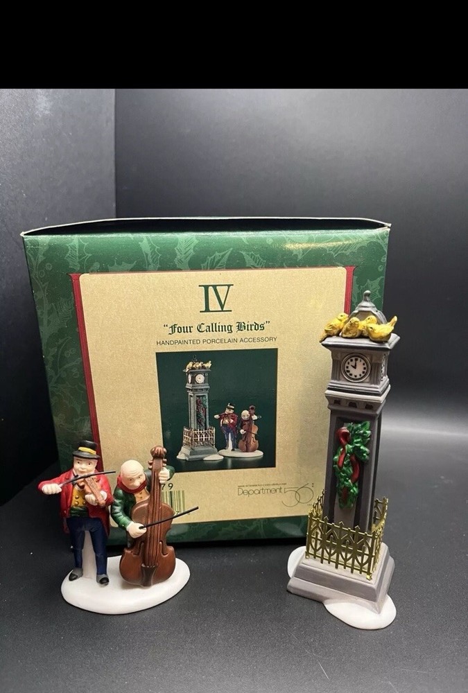 1998 Dept 56 Heritage Village 12 Days Of Dickens: IV Four Calling Birds #58379