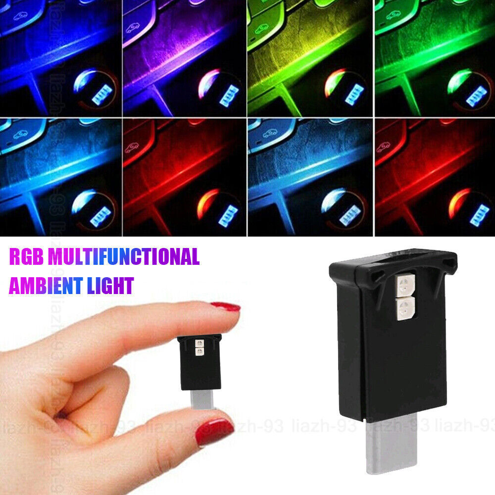 Car Accessories Type C LED RGB Ambient Light Car Interior Atmosphere Night Lamp