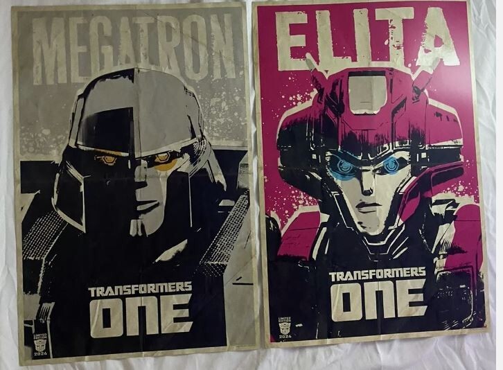 2 LOT TRANSFORMERS ONE AMC Regal Fan Event ELITA + MEGATRON PROMO Posters