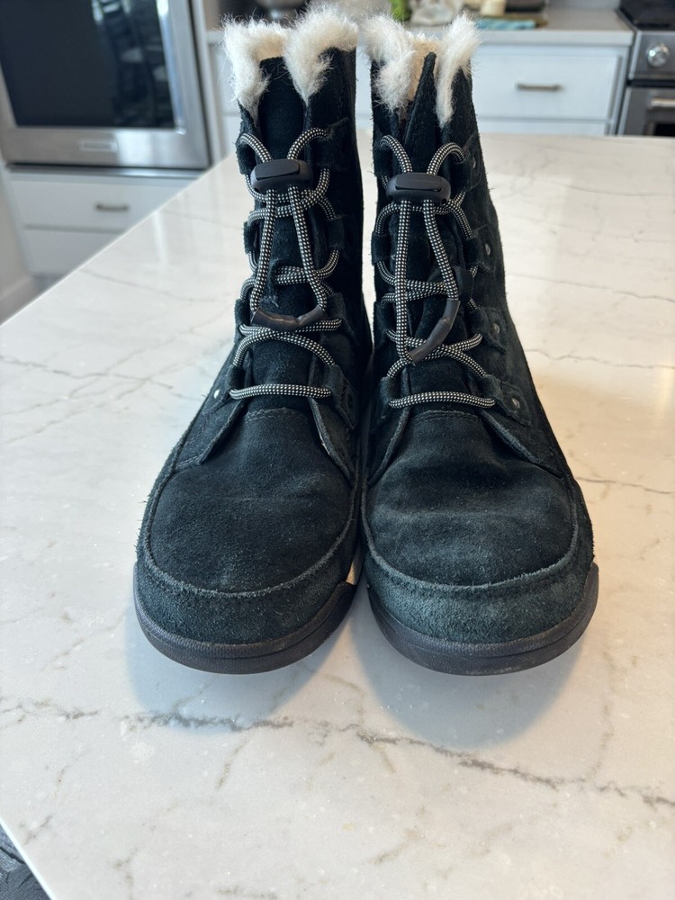 Sorel Women's Whitney Black Boots Size 7 Waterproof Winter Style