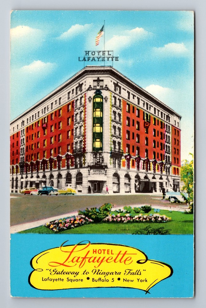 New York City NY, Hotel Lafayette, Souvenir, Vintage c1969 Postcard