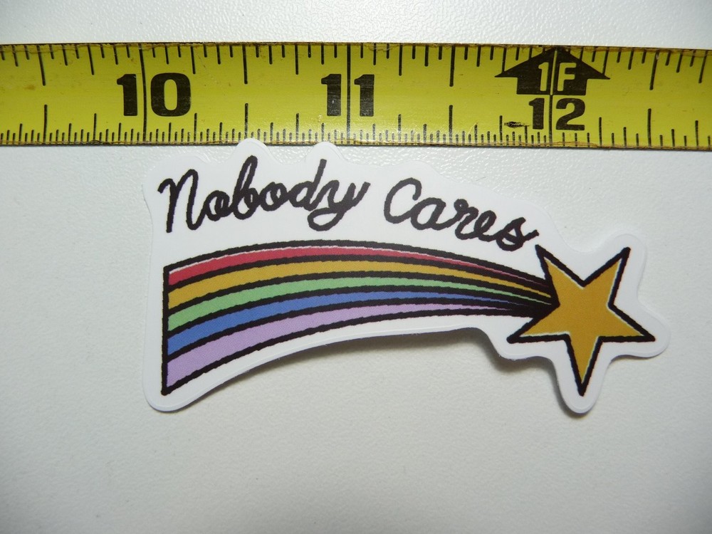 Sarcastic Nobody Cares Shooting Star Sticker Funny Decal Quote