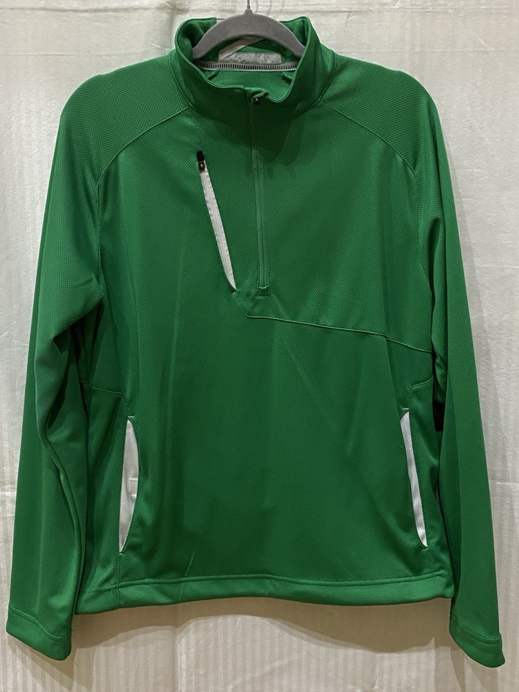 Zero Restriction Z500 1/4 Zip Golf Pullover Mens M Tour Series Green Mock