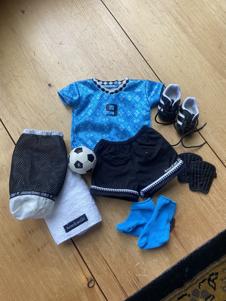 American Girl Doll of Today Soccer Outfit Blue  #9 Retired 2001