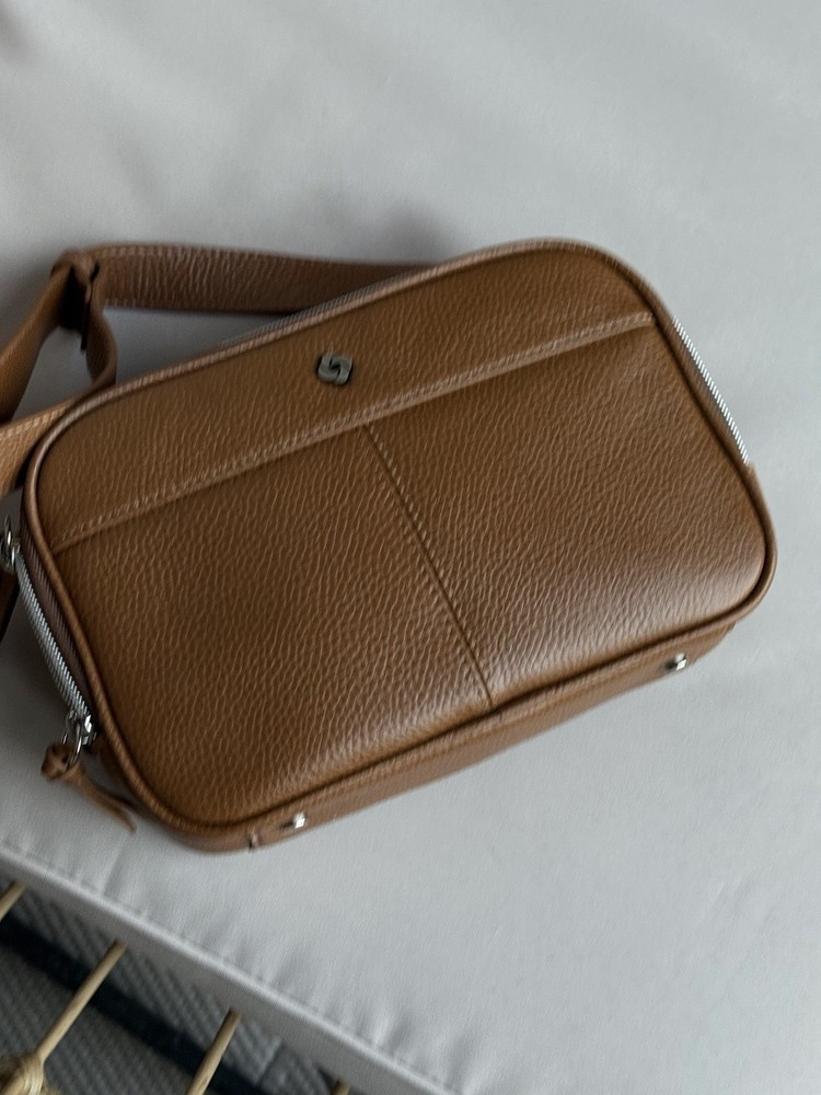Samsonite Mobile Solution 2 Leather Cross Bag Brown