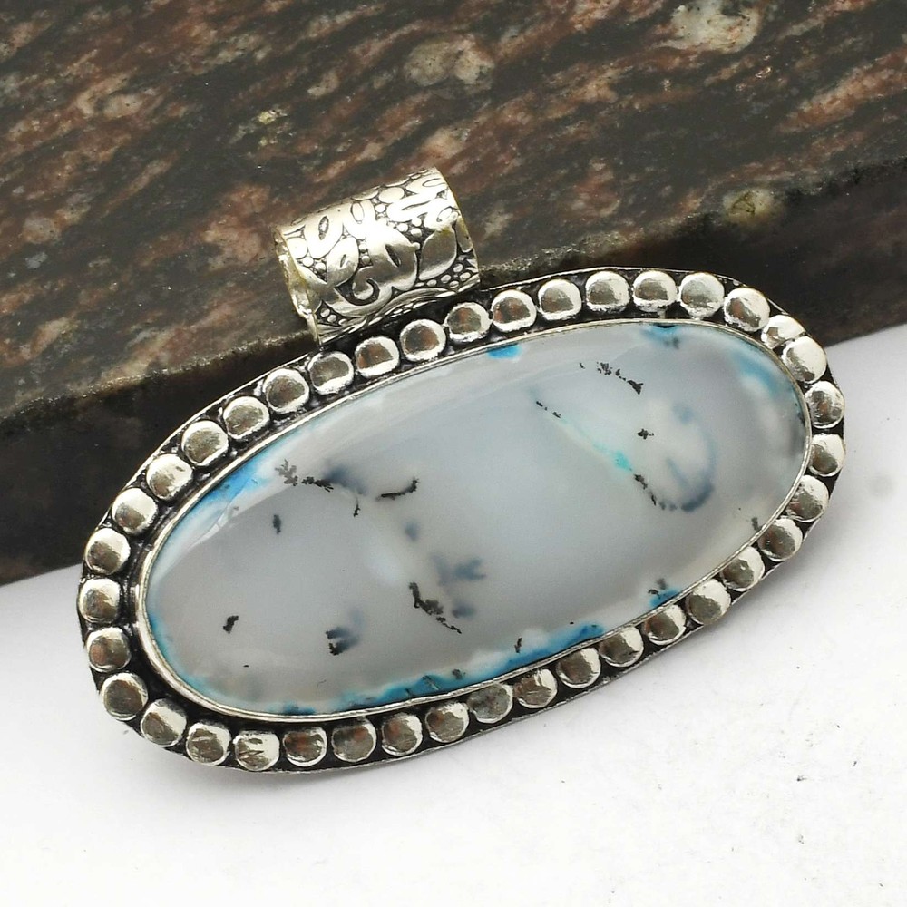 Dendrite Opal Gemstone Ethnic Handmade Pendant Jewelry Wedding Gift  AP-16086