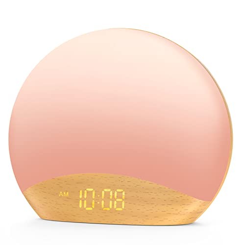 White Noise Machine Sunrise Alarm Clock, Wake Up Light, Dimmable Night Light,