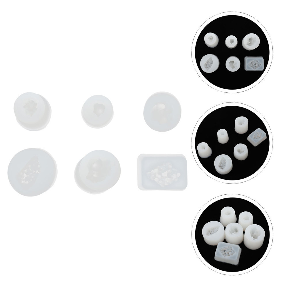 6 Pcs Model Mold Ore Crystal Cluster Epoxy Automatic Materials