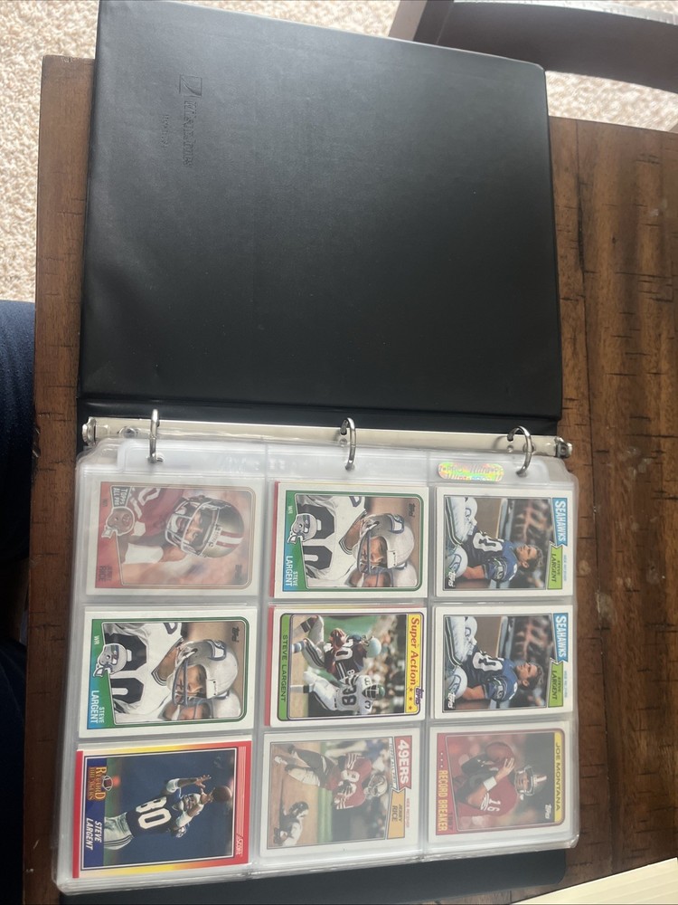 Binder Full Of Vintage Football Cards