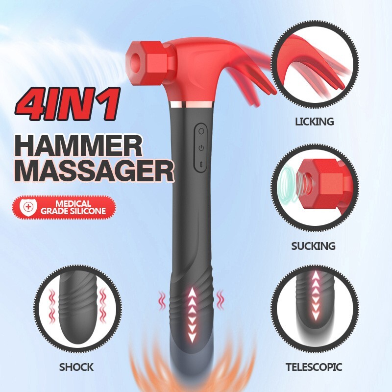 Automatic Thrusting Dildo Sex Machine for Women Hands-Free Sucker Shock Sex Toys