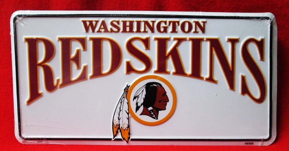 Washington Redskins Retro Licence Plate Metal NEW nhc16
