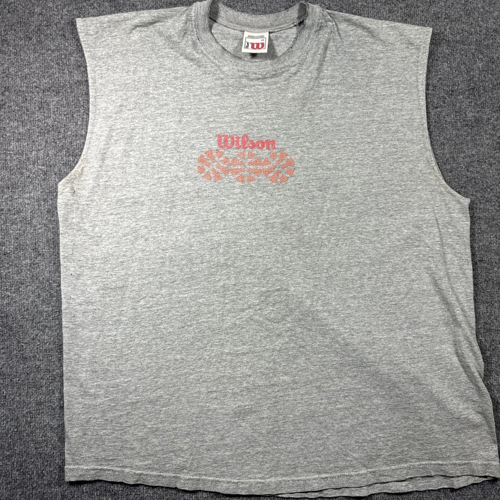 Vintage Wilson Tank Top Shirt Mens XXL Basketball Pullover Muscle Sleeveless USA