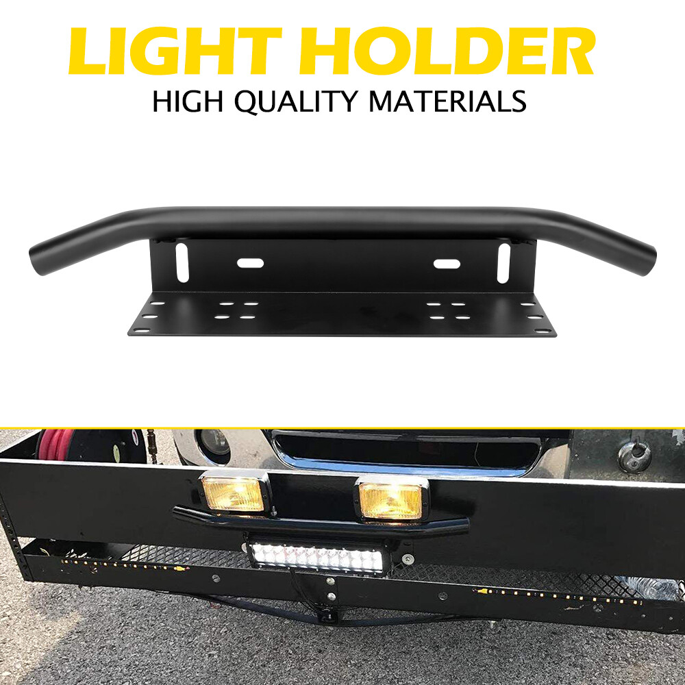 Bull Bar Front Bumper License Plate Mount Bracket Off-Road 4x4 Lights Holder NEW