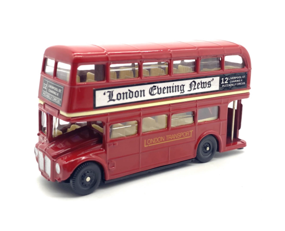 1:76 Red London Double Decker Bus Diecast Metal Model Car BN  