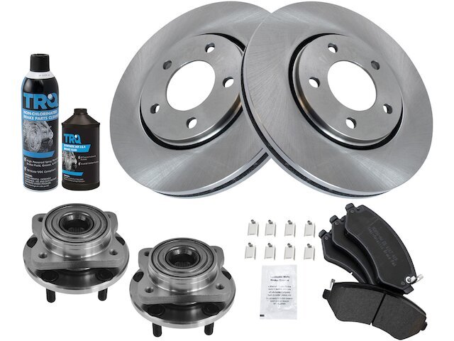 Front Brake Pad and Rotor and Wheel Hub Kit fits Voyager 2001-2003 41DRMC