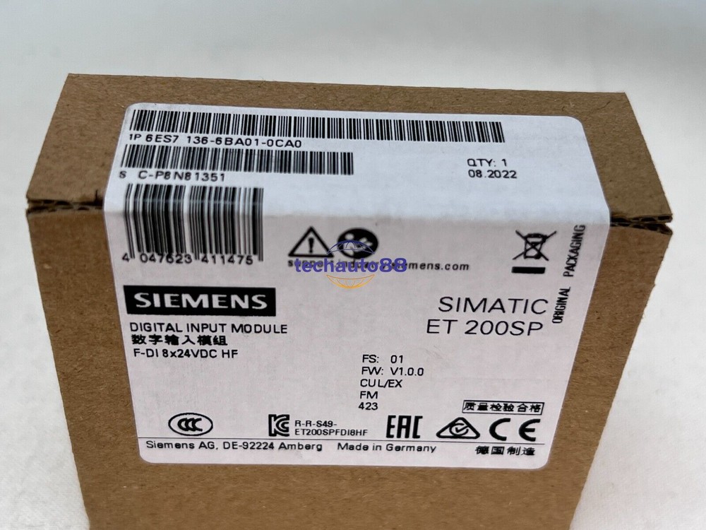 NEW Siemens ET 200SP 6ES7136-6BA01-0CA0 6ES7 136-6BA01-0CA0 Electronic Module