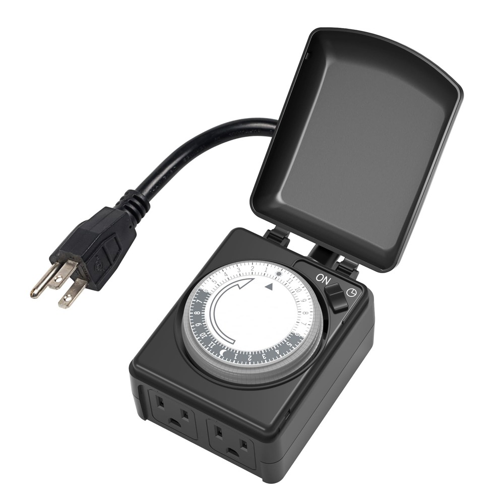 BN-LINK 24 Hour Heavy Duty Mechanical Timer, Outlet Timer with 15 Minutes Int...