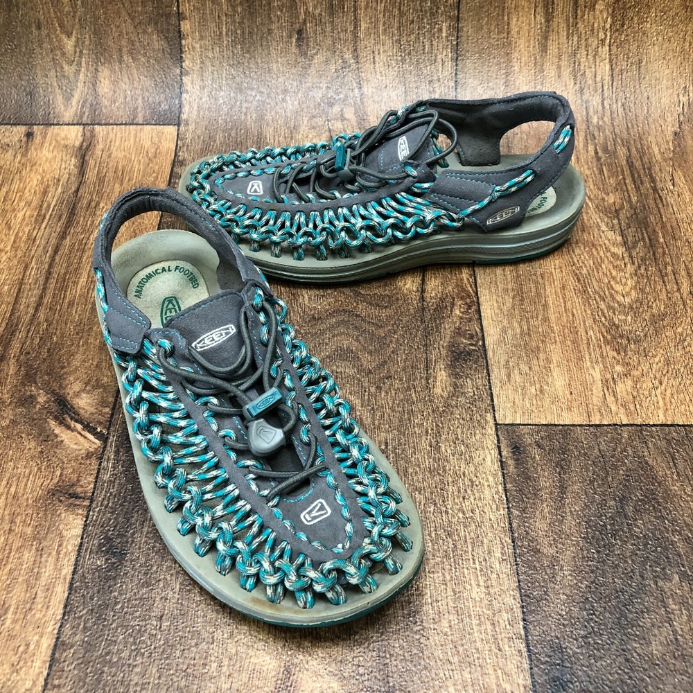 Keen Women's Uneek Sandals Size 6.5 Shoes Teal Water River Paracord