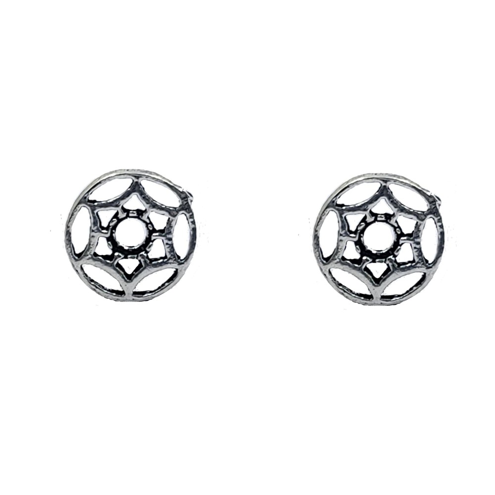 Classic Round Studs Silver Oxidised Studs Gift Stud Solid 925 Gift for Mother