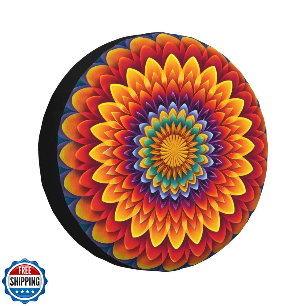 Mandala Spare Tire Cover Weatherproof Universal Wheel Protector