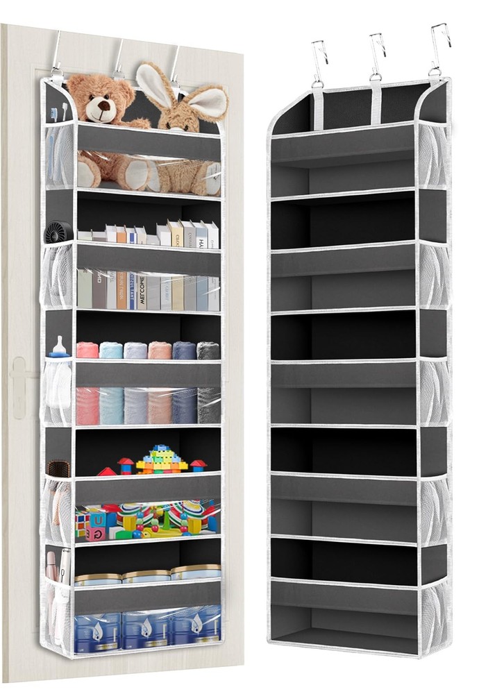 1 Pack Over The Door Organizer Storage, Hanging Organizer Closet with 5 Large...