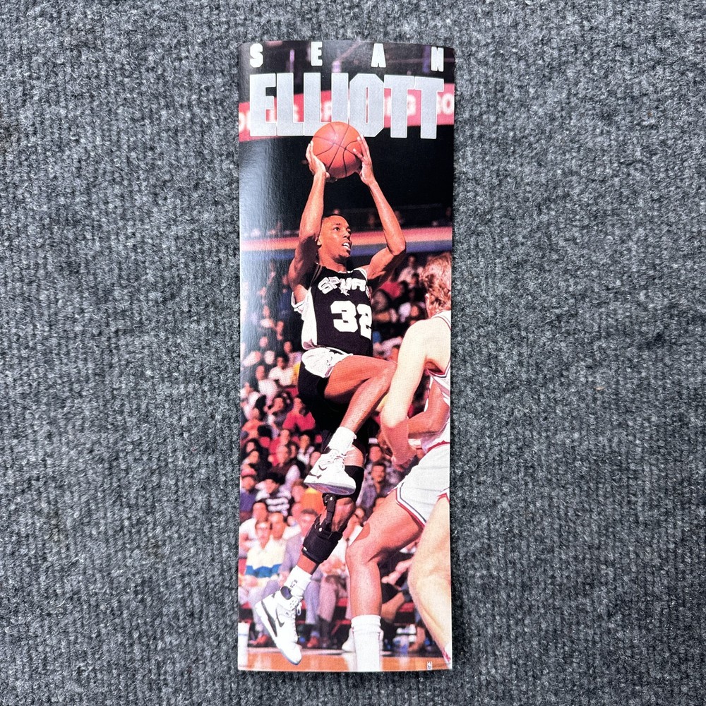 1990 Sean Elliot San Antonio Spurs Costacos Postcard Mini Poster Vintage NBA