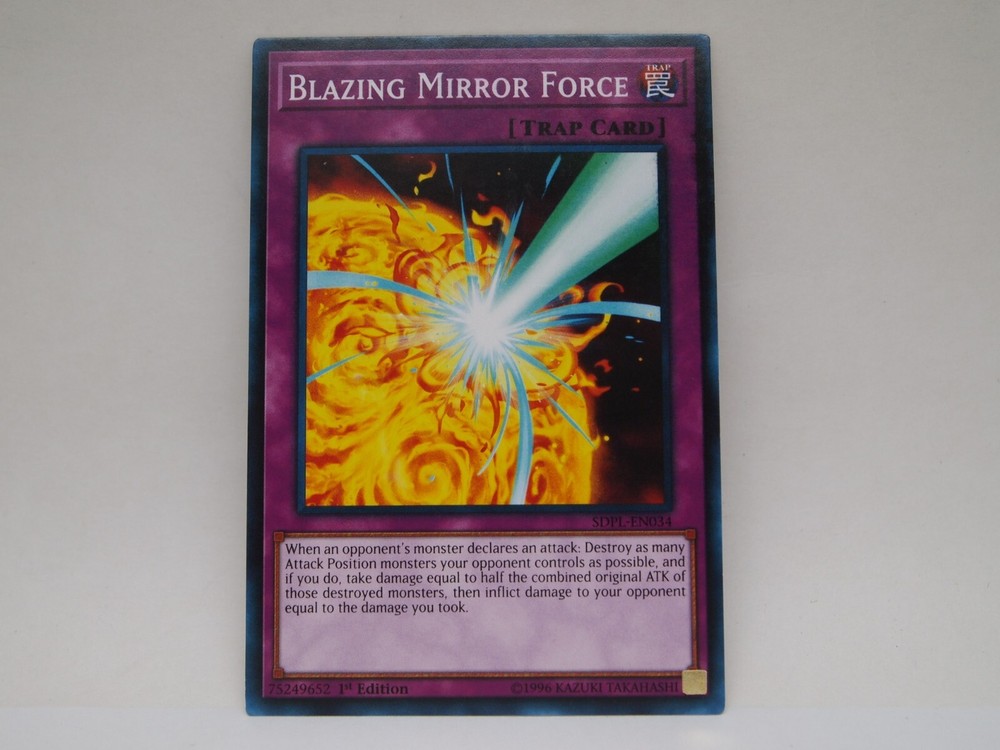 YuGiOh Blazing Mirror Force SDPL-EN034 1st Ed Common NM