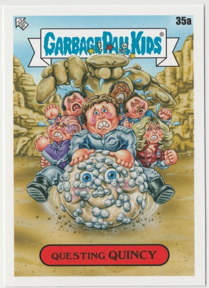 Questing Quincy #35a Garbage Pail Kids GPK 2023 Intergoolactic Mayhem Trading Card