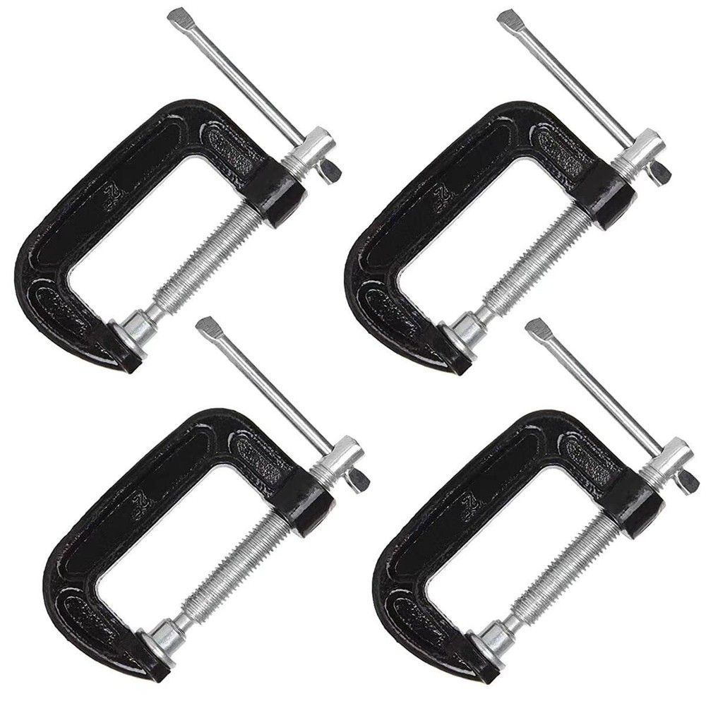 2 Inch C-Clamp Set, Heavy Duty Steel C Clamp Industrial Strength C Clamps for...