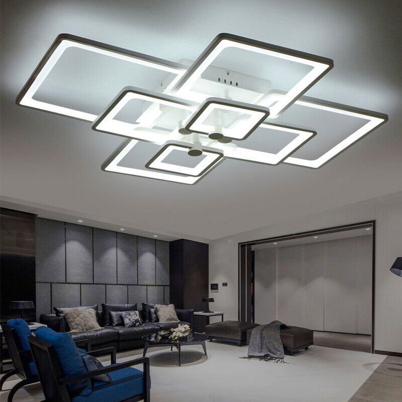 Modern Dimmable LED Pendant Ceiling Light for Living Room Chandelier Fixture