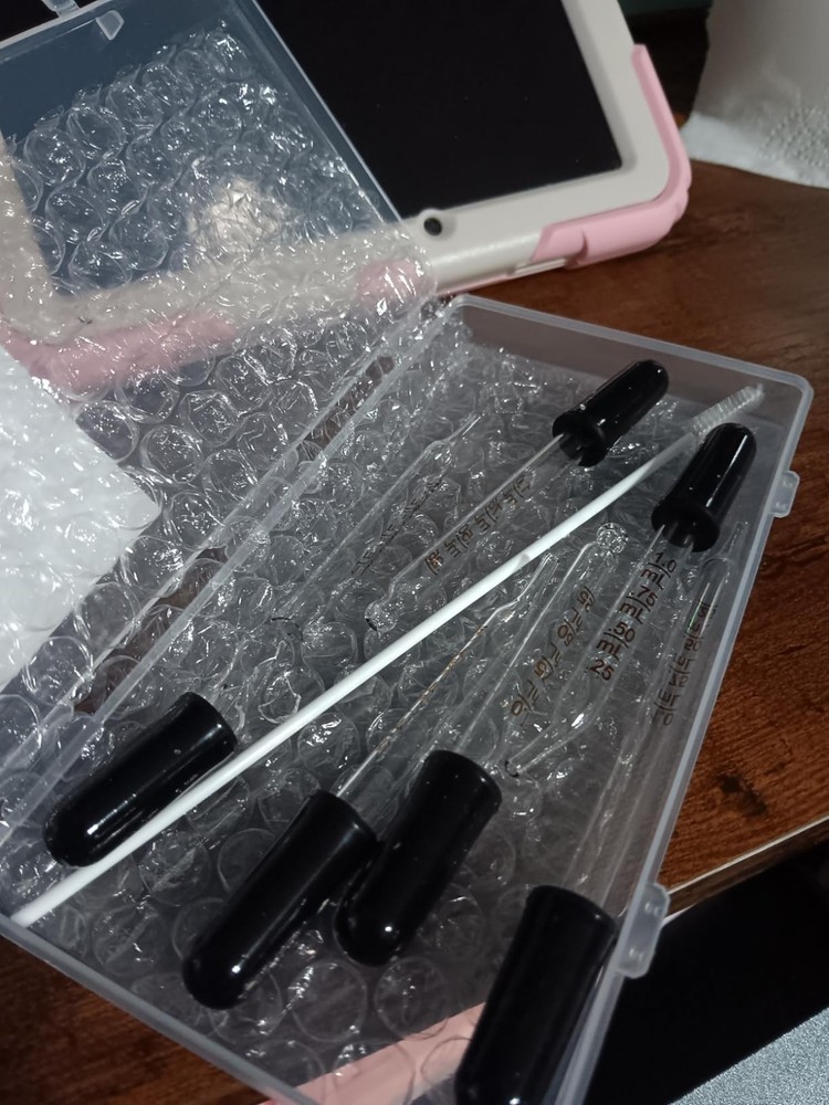 Bundle 6 Pack Glass Pipette Dropper with Brush Bent & Straight 1ml Eye Droppers