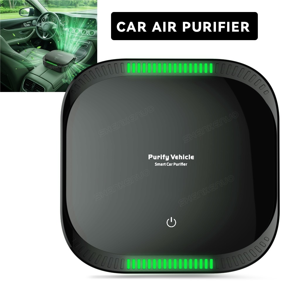 Vehicle Air Cleaner HEPA Filter, Reduces Smoke Dust Allergens, Portable Car Use