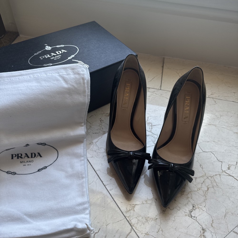 Prada Women's Heels in Size 37.5 EU Luxury Designer Shoes