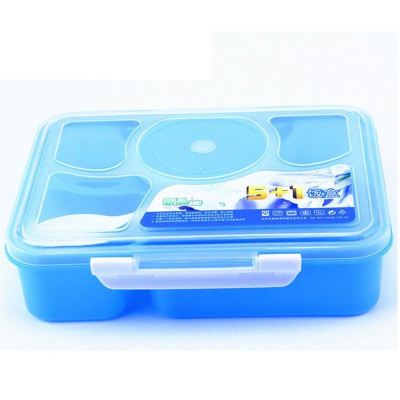 Kids & Adults 5+1 Compartment Bento Lunch Box Food Container NEW