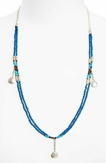 Nordstrom Treasure & Bond Turquoise Beaded Layered Necklace NWT 45