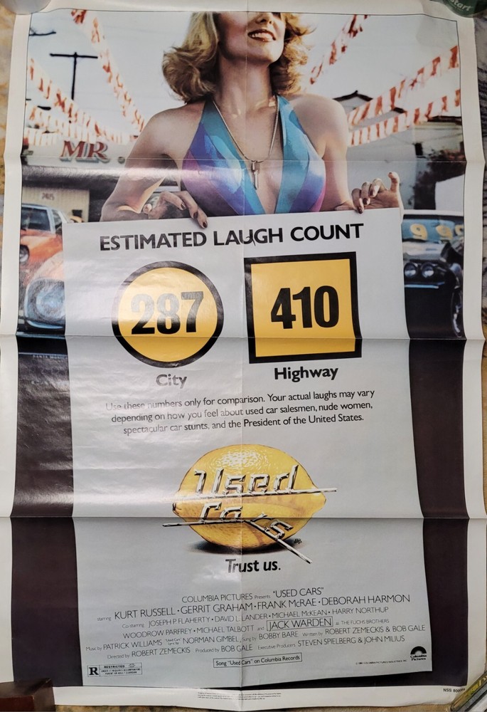 Lot Of 3 1980s U.S. One Sheet Poster Used Cars Grease Lightning The Champ