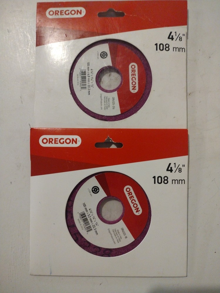 Oregon OR4125-18 & 316 4-1/8 Grinding Wheels 1/8 & 3/16 x7/8 New