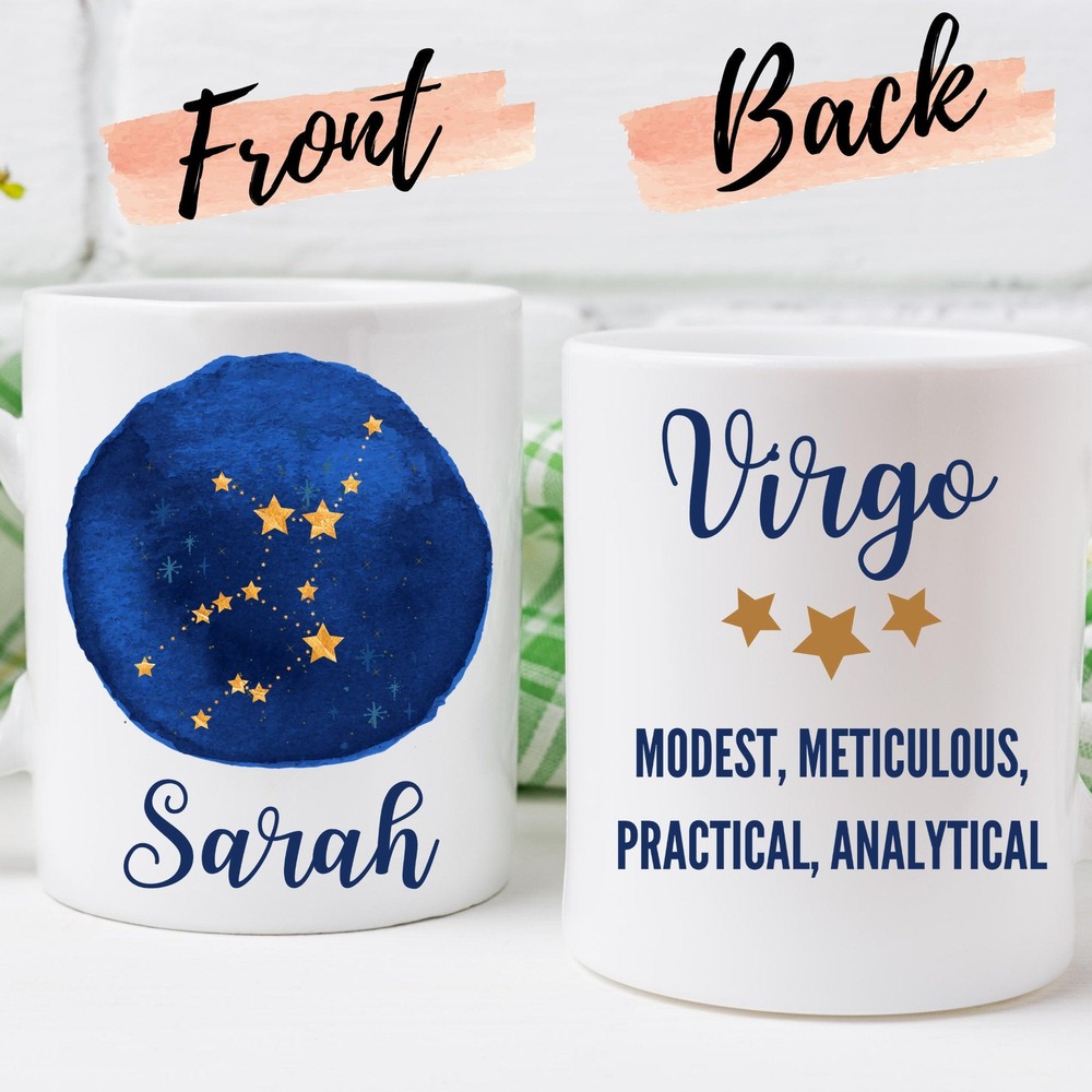 Virgo Mug Zodiac Personalised Star Sign Born In August September Coffee Mug Tea