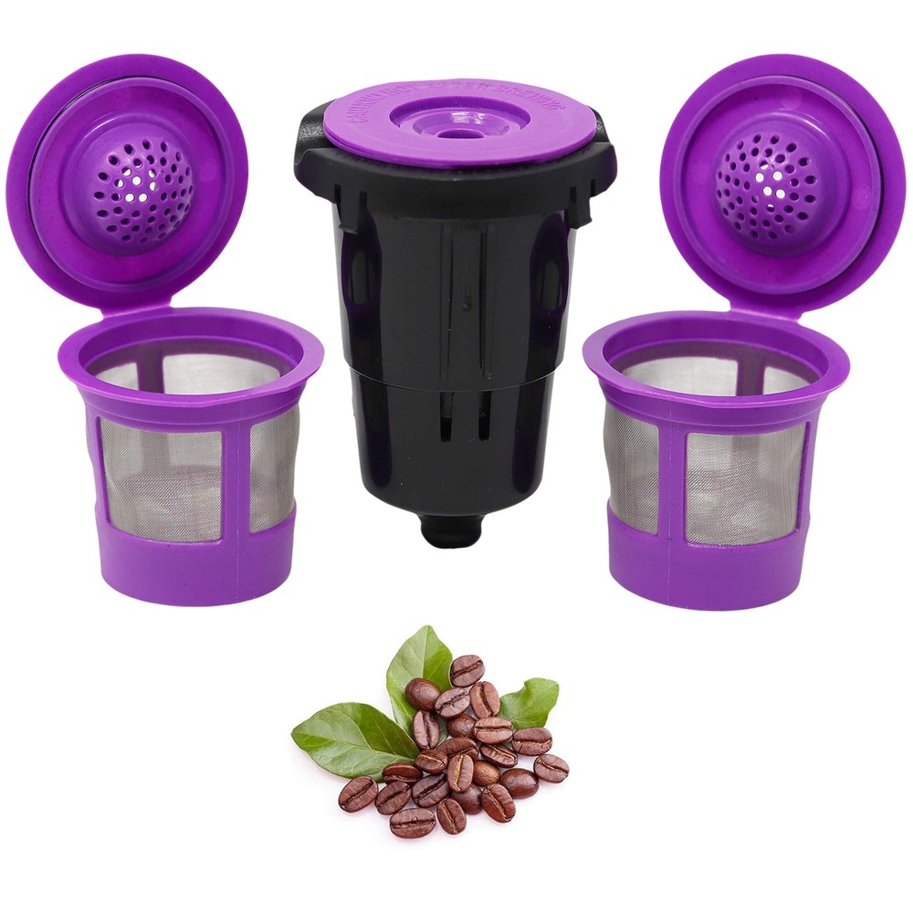 Reusable K Cups for Keurig K-Mini K Mini Plus K-Express and K Iced with Adapte