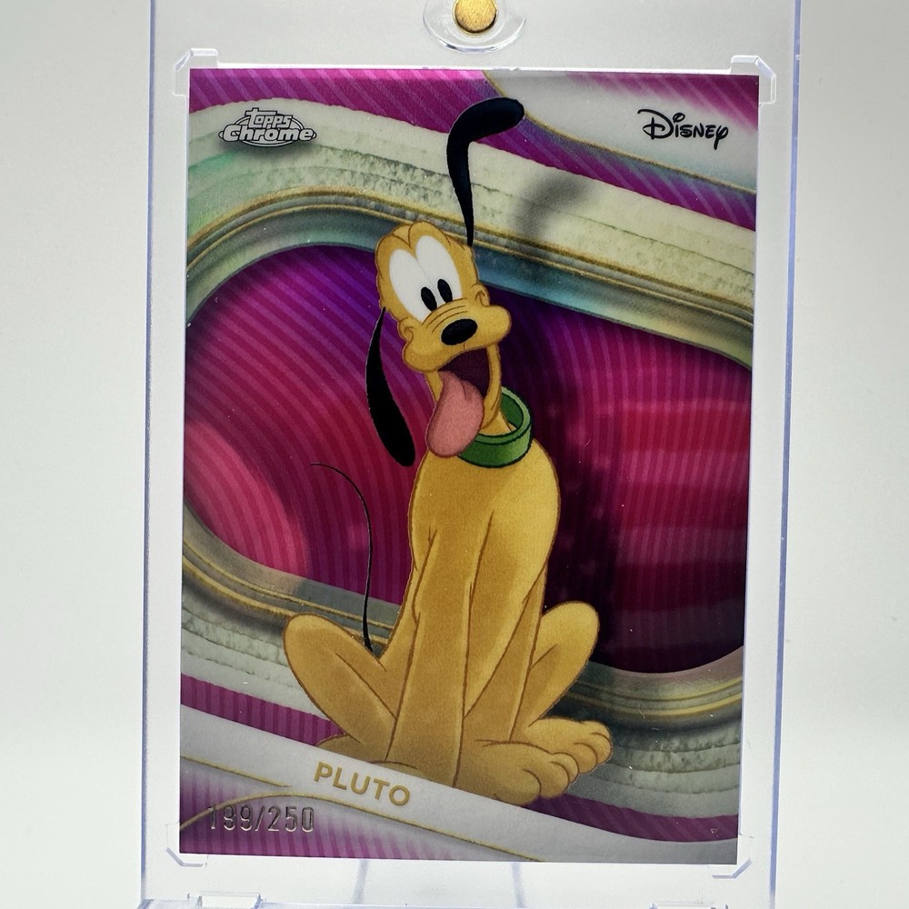2025 Topps Chrome Disney Pluto Pink Refractor /250