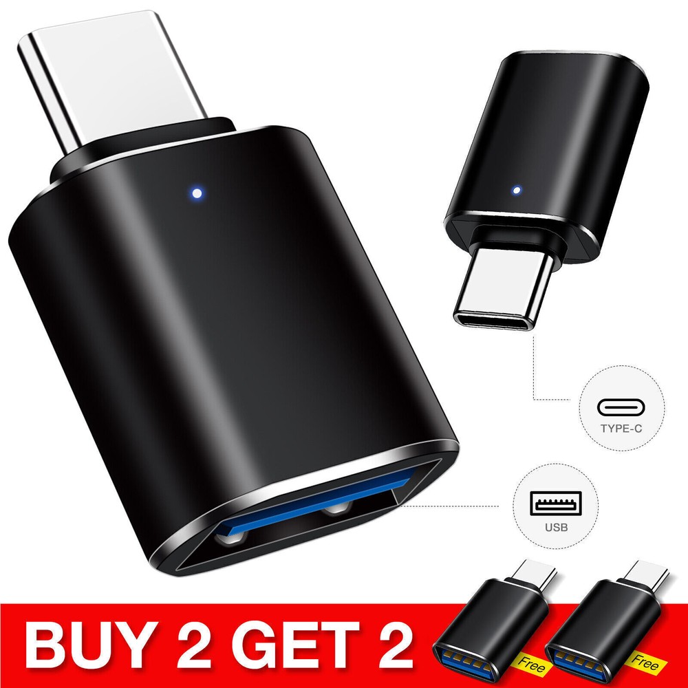 For iPhone 16 Pro Max LED USB-C 3.1 Male to USB A Female Adapter Converter OTG