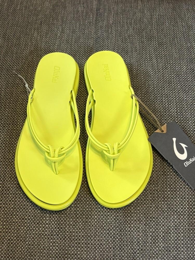 Olukai Citron AKA Knotted Straps Beach Pool Flip Flops Size 8 NWT