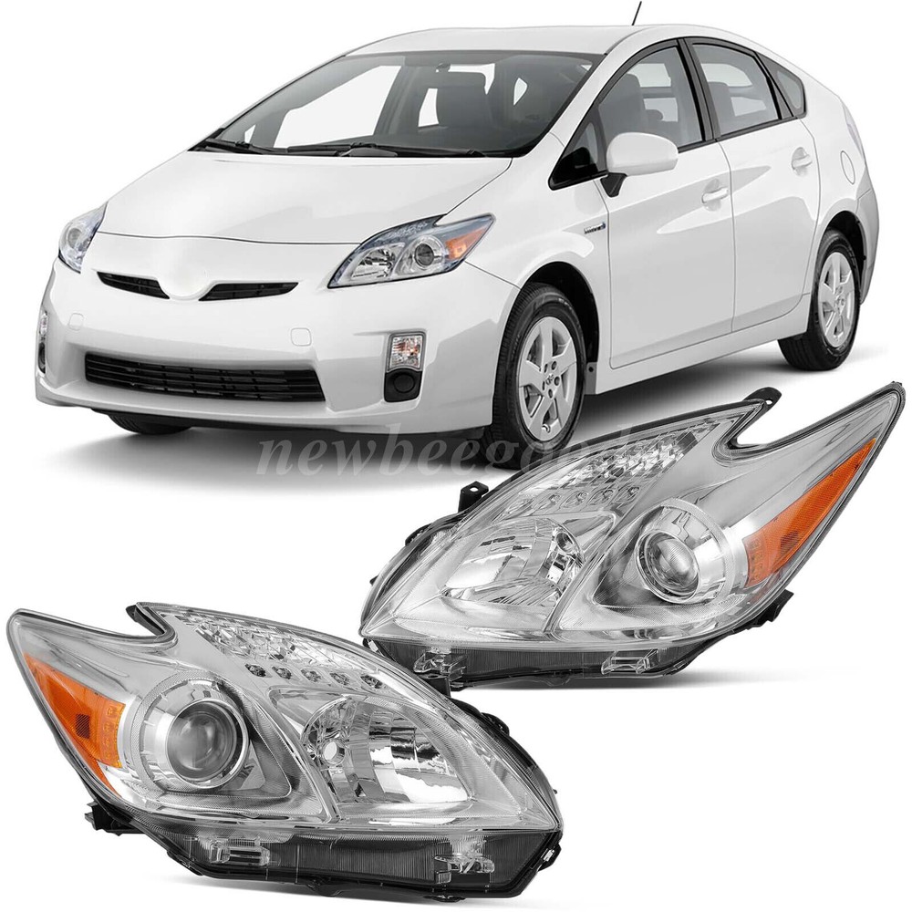 2010-2011 Toyota Prius Halogen Projector Headlights Pair L & R
