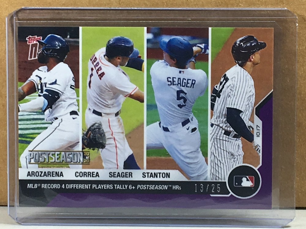 2020 TOPPS NOW #434 RANDY AROZARENA CORREA SEAGER STANTON Purple Parallel 13/25