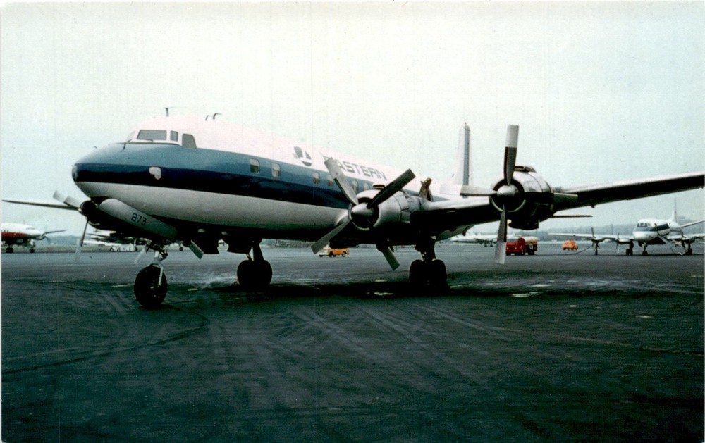 Alameda, CA 94501, Bill Thompson, Eastern Airlines, Douglas DC-7, Postcard