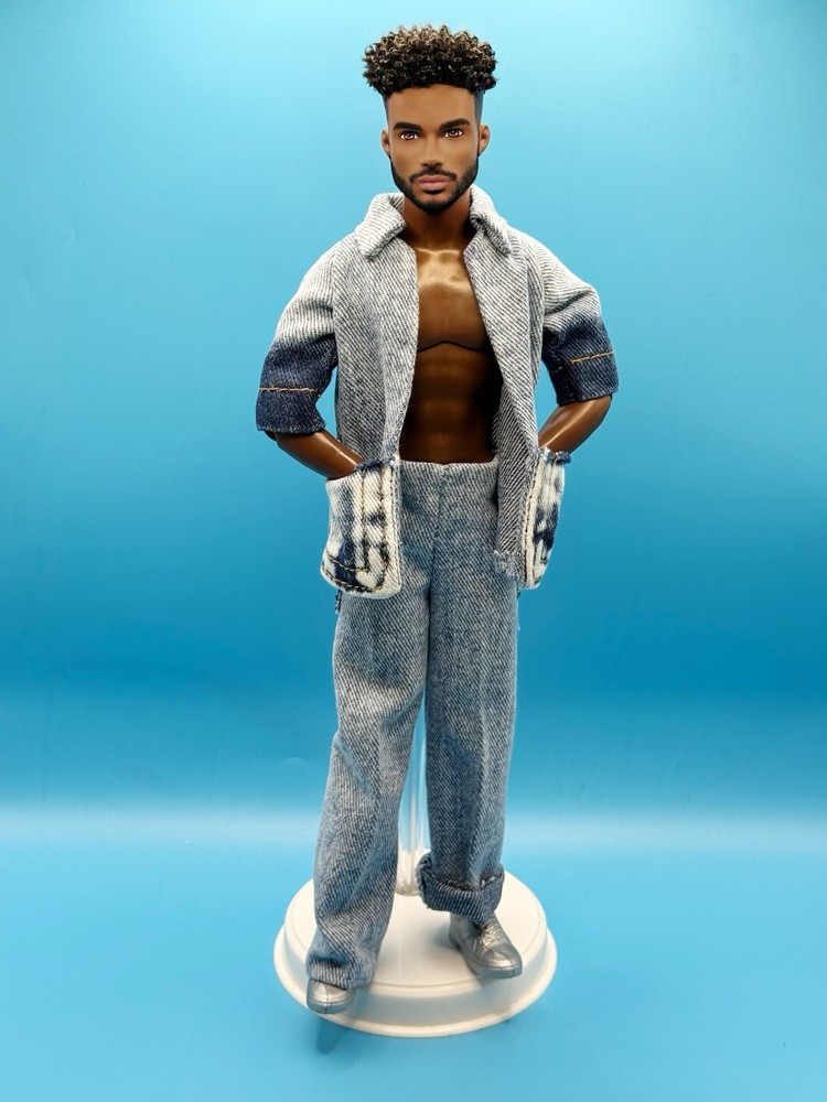 Hand-sewn Denim Set For Ken Doll