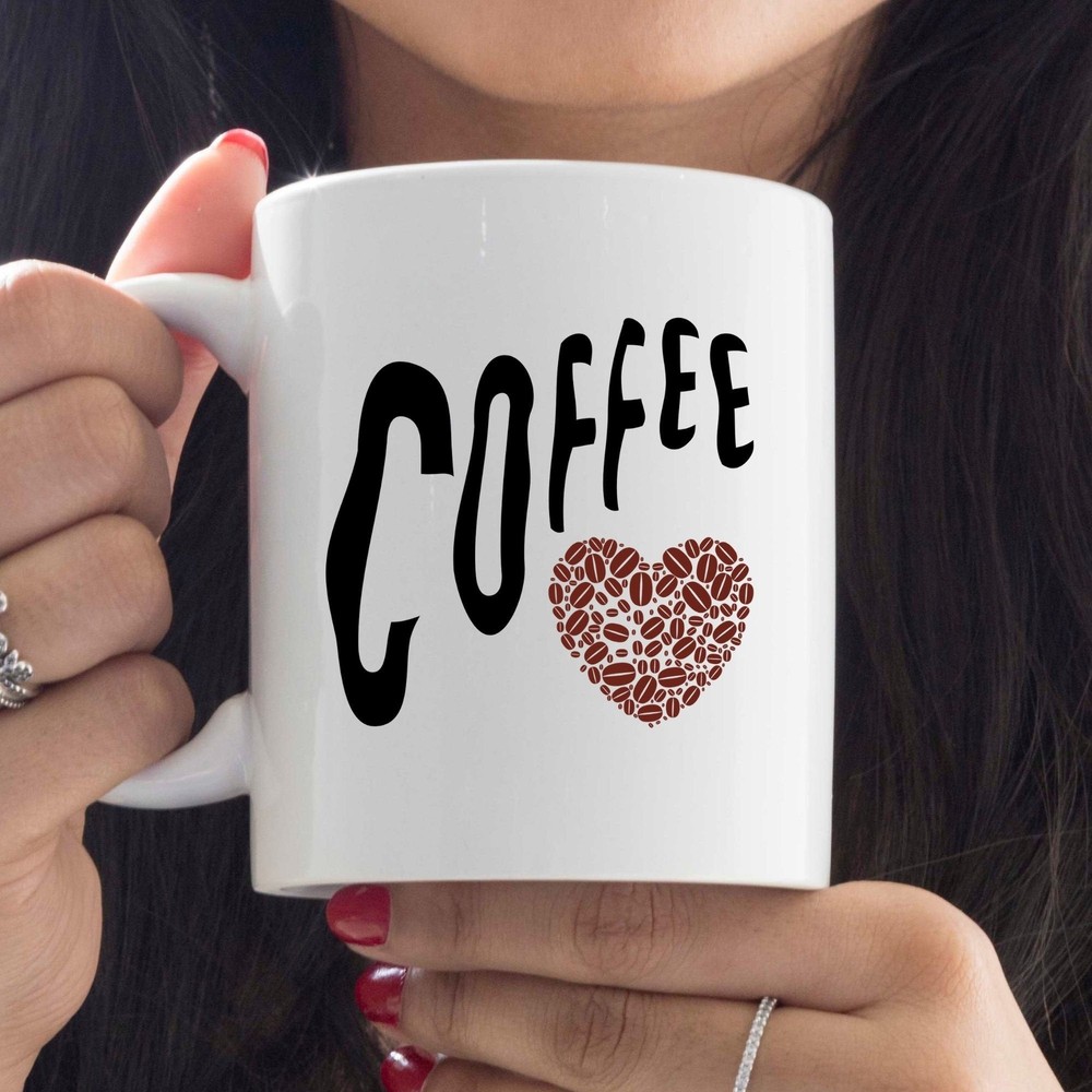 Cute I Love Coffee Mug - Perfect Gift for Mom & Coffee Lovers